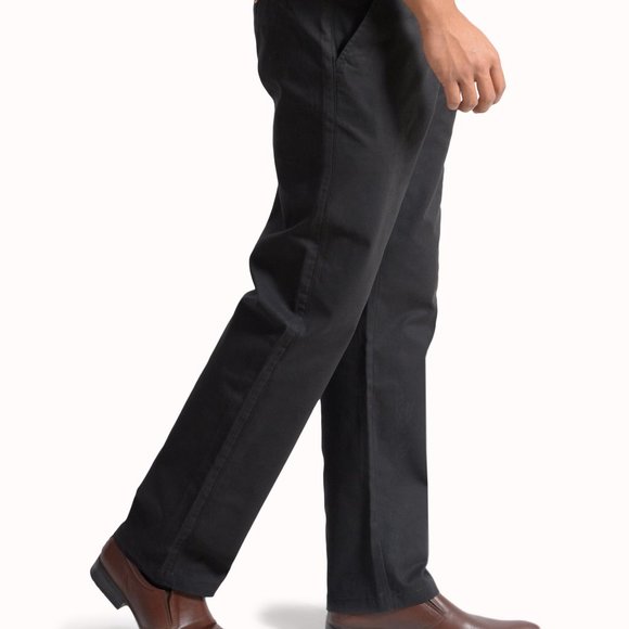 OLGYN Flat Front Straight Pocket Black Chino Pant - Picture 3 of 4